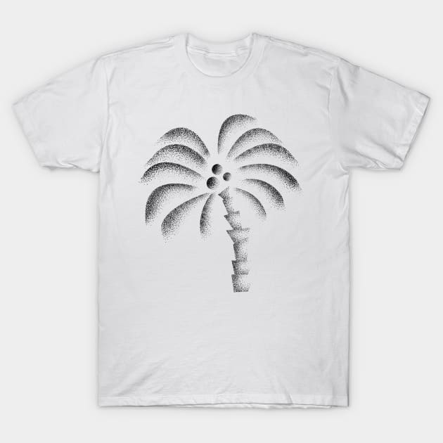 Pointillism palm tree T-Shirt by JDP Designs